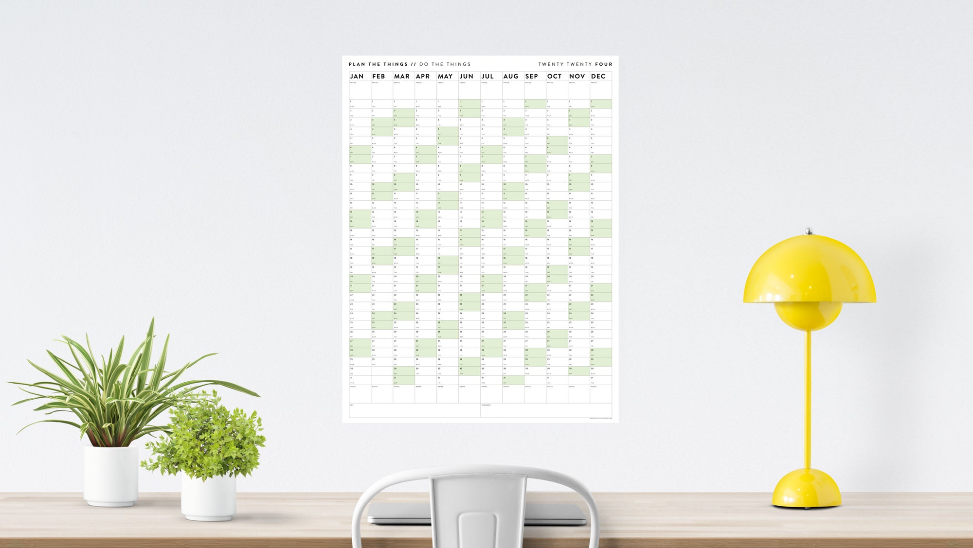 2024 GIANT WALL CALENDARS // VERTICAL Plan The Things