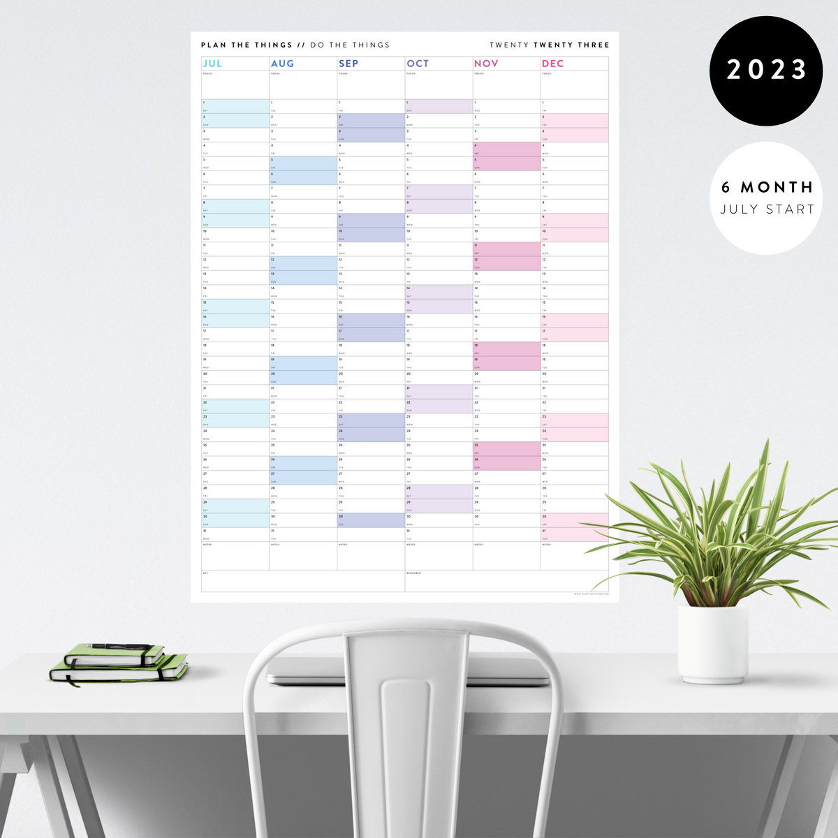 Plan The Things | Super-Functional Wall Calendars + Digital Planners