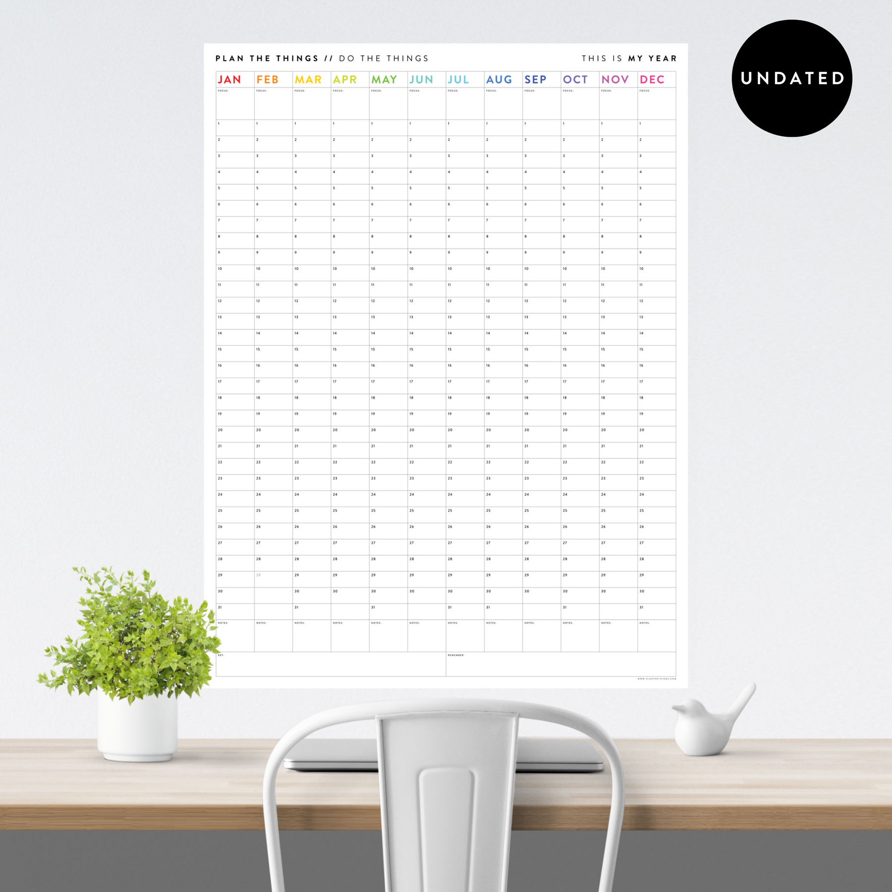 2023 GIANT WALL CALENDARS - Plan The Things