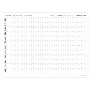 2024 - 2025 ACADEMIC WALL CALENDAR (SEPTEMBER START) | HORIZONTAL | MINIMAL