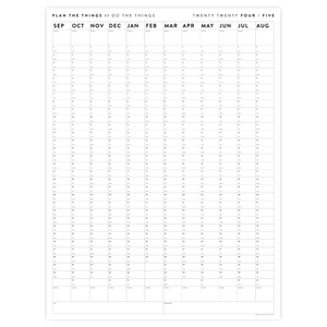 2024 - 2025 ACADEMIC WALL CALENDAR (SEPTEMBER START) | VERTICAL | MINIMAL