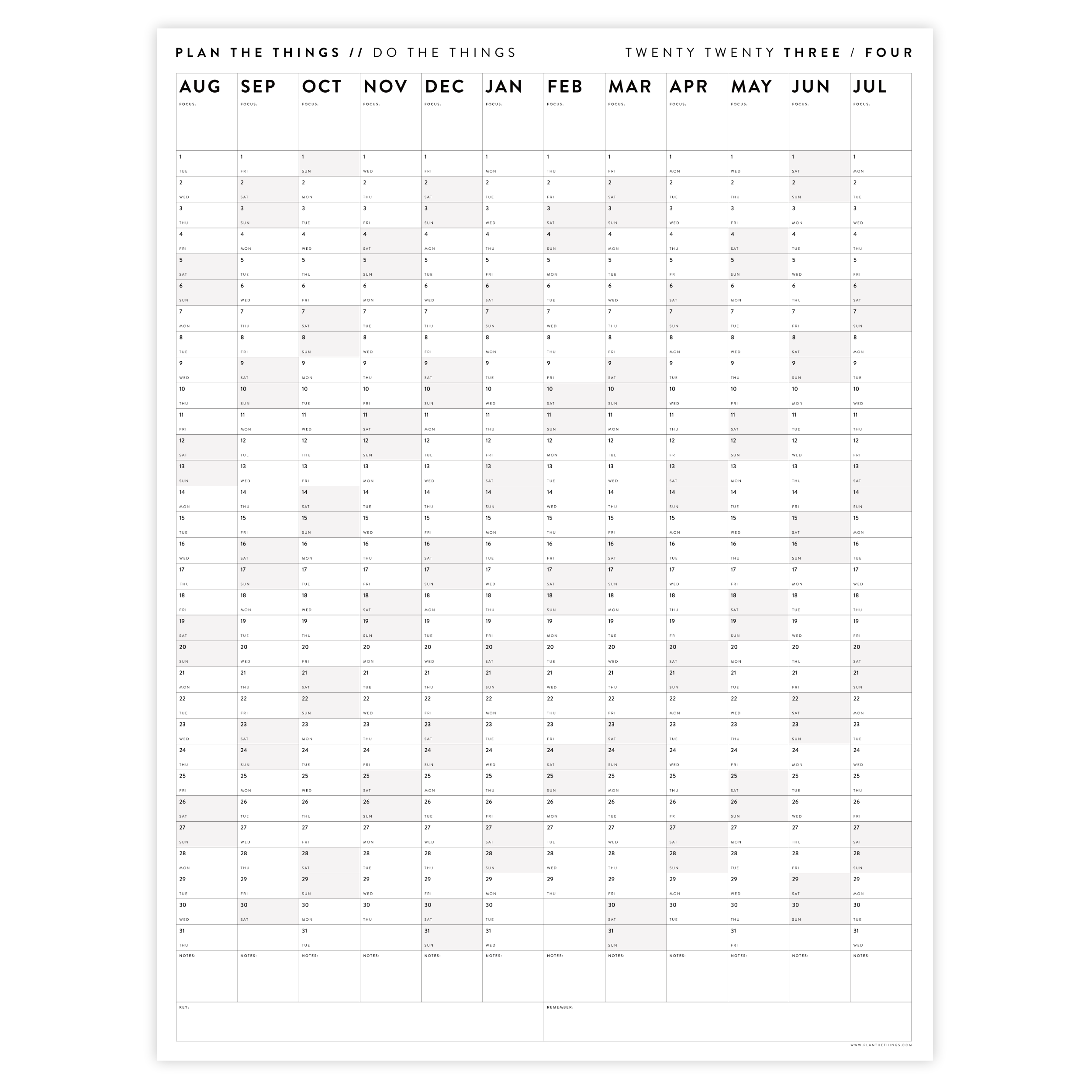 Printable 2023   2024 Academic Wall Calendar (august Start) 