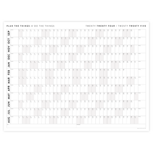 2024 - 2025 ACADEMIC WALL CALENDAR (SEPTEMBER START) | HORIZONTAL WITH GRAY WEEKENDS