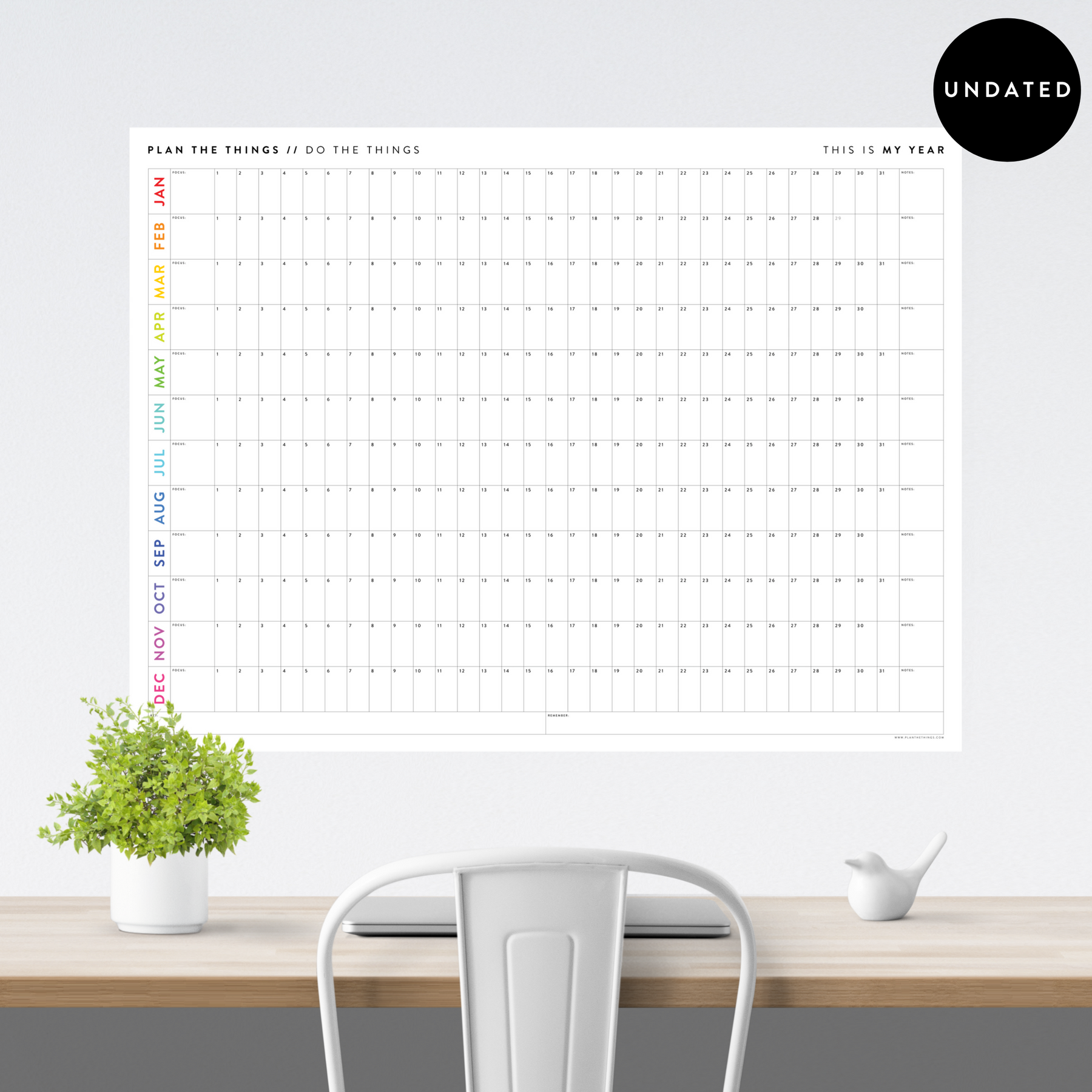 PERPETUAL ANNUAL WALL CALENDARS - Plan The Things