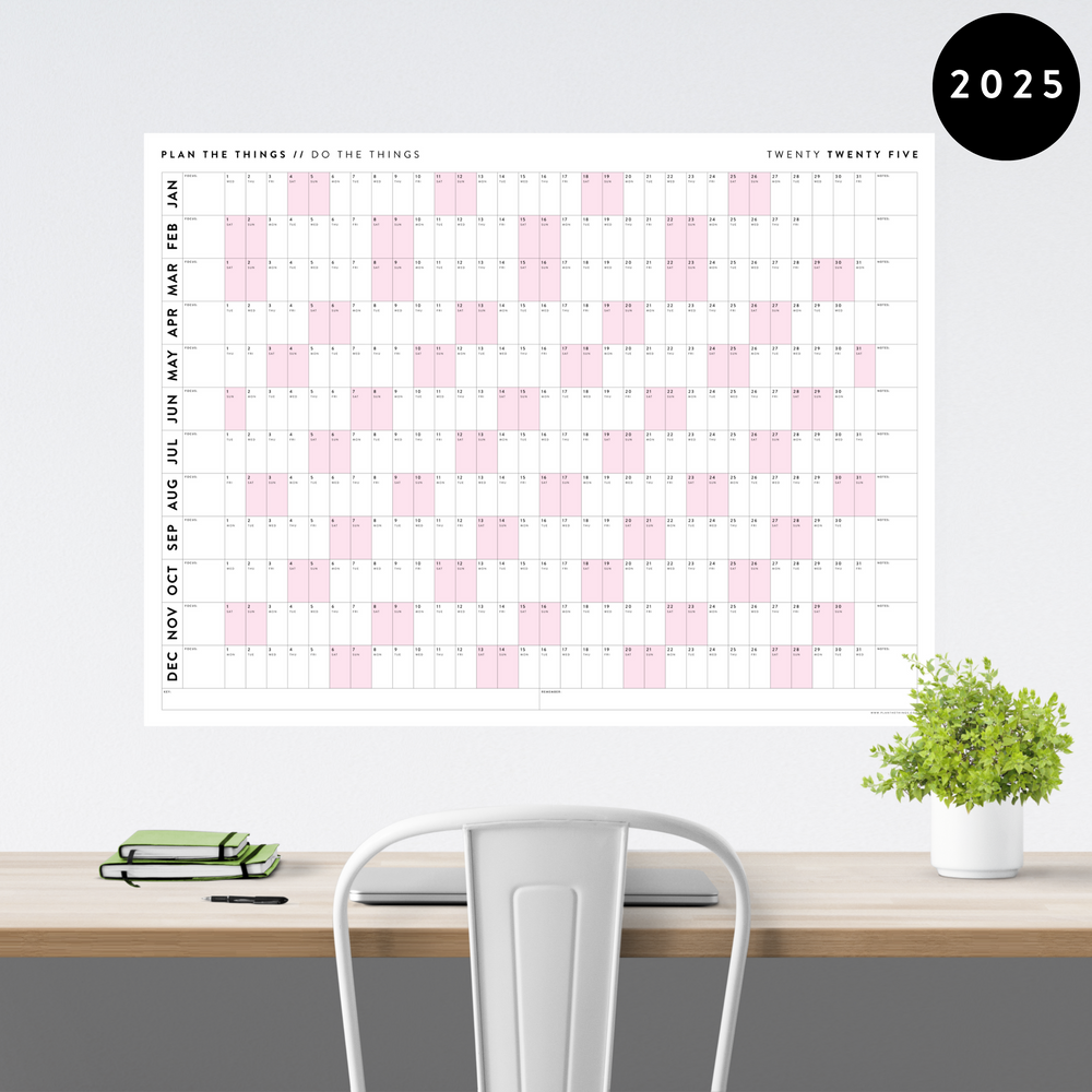 2025 GIANT WALL CALENDARS Plan The Things