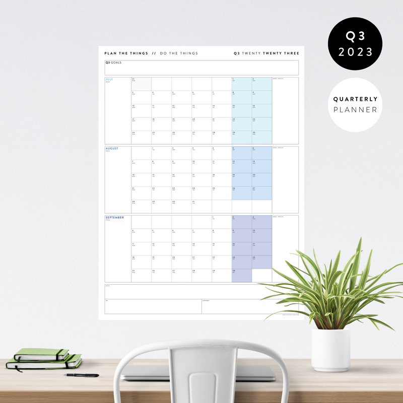 QUARTERLY WALL CALENDARS - Plan The Things