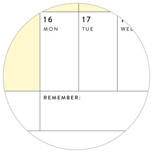 PRINTABLE HORIZONTAL 2024 WALL CALENDAR WITH YELLOW WEEKENDS - INSTANT DOWNLOAD